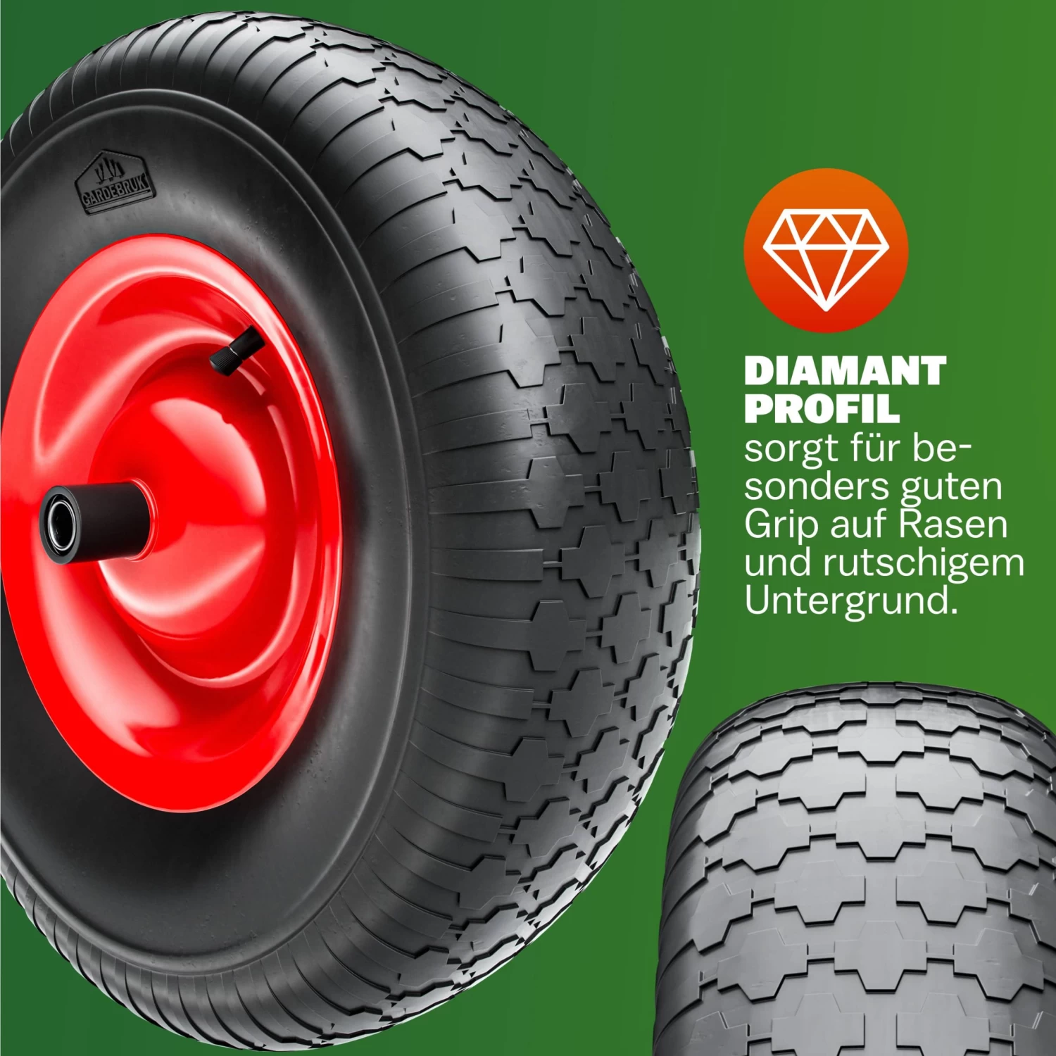 Schubkarrenrad Schwarz Luftbereift Inkl. Achse 5 Schubkarrenrad Schwarz Luftbereift Inkl. Achse – Bild 5