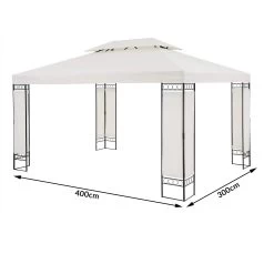 Pavillon Elda Creme XXL 3x4m -Garten & Außenbereich 61adaf01d09afce891882591886f3d55 de 994667d 1 1