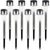 LED Solarleuchte 8er-Set Edelstahl 36,5cm
