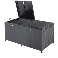 Polyrattan-Auflagenbox Schwarz 150x77x73cm Mit Rollen 32 Polyrattan-Auflagenbox Schwarz 150x77x73cm Mit Rollen -Garten & Außenbereich 63c8b941e3cfaf6e92c62382f21a42da de 108343d 15 1
