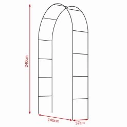Rosenbogen Schwarz 240x140x37cm -Garten & Außenbereich 648dff43f475ad82e65318fa2d96f070 de 101492d 2