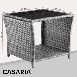Polyrattan Beistelltisch Vedis Grau 45x45x40cm 15 Polyrattan Beistelltisch Vedis Grau 45x45x40cm -Garten & Außenbereich 6745442a4b00bbf3d064c79acd2d21a9 de 109511d 01 1
