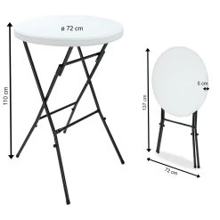Stehtisch Weiß Kunststoff Ø75cm Klappbar -Garten & Außenbereich 6760638083e464e67020e742eeb7659e de 101585d 13 1
