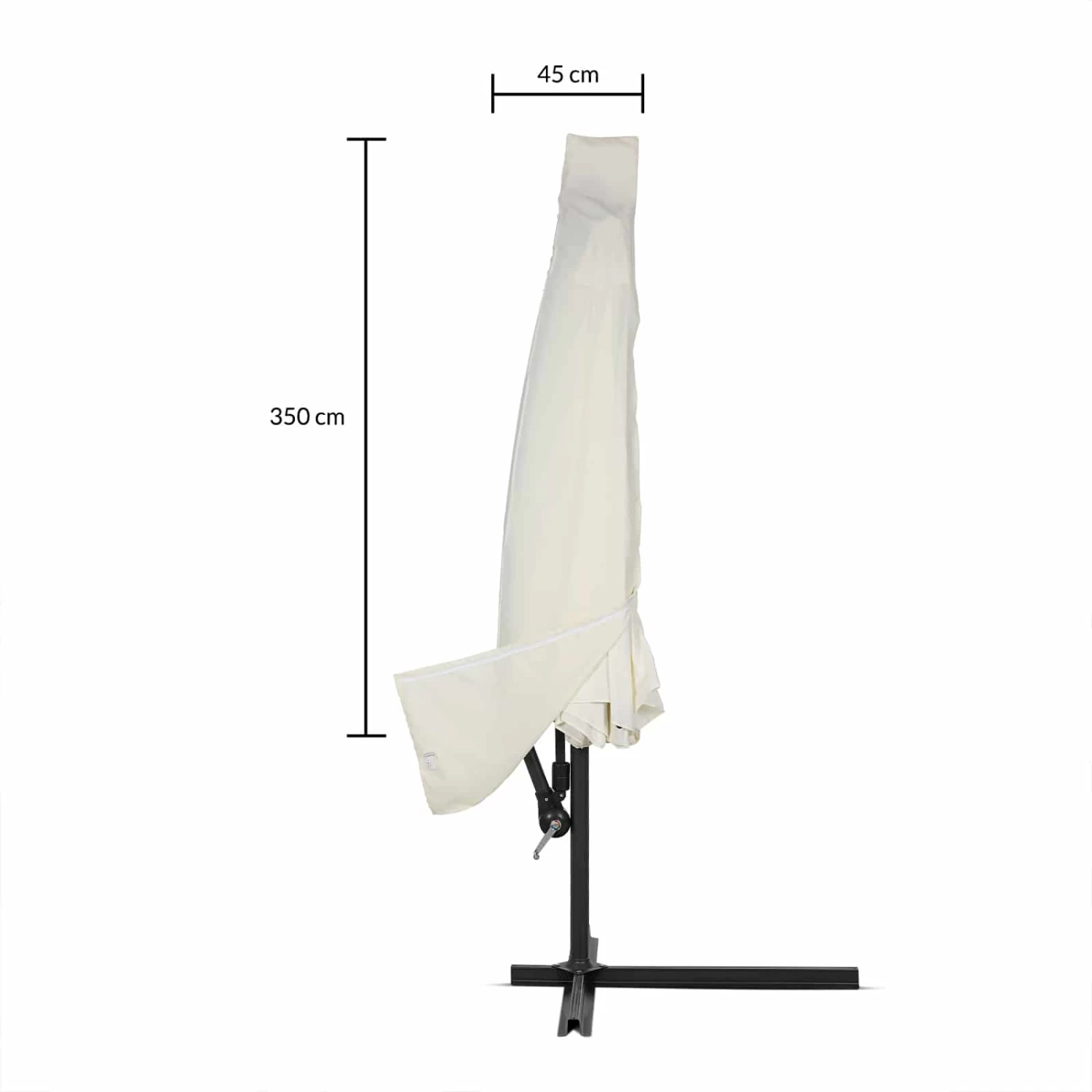 Abdeckung Ampelschirm Sonnenschirm Beige 3,5m 7 Abdeckung Ampelschirm Sonnenschirm Beige 3,5m – Bild 7