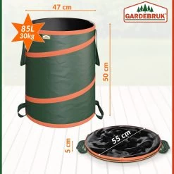 Popup Gartenabfallsack 3er-Set Grün Je 85 Liter 10 Popup Gartenabfallsack 3er-Set Grün Je 85 Liter -Garten & Außenbereich 69af04c35ffc6b85e820353a363cacbd de 106900d 2 1