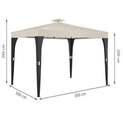 Polyrattan Pavillon Schwarz/Creme 3x3m 18 Polyrattan Pavillon Schwarz/Creme 3x3m -Garten & Außenbereich 6c8377b50fe20ec001831ee0e8d4dcfe de 992856d 1 1
