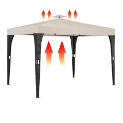 Polyrattan Pavillon Schwarz/Creme 3x3m 16 Polyrattan Pavillon Schwarz/Creme 3x3m -Garten & Außenbereich 6d2507dcf03f35b7296b15255e92ff02 de 992856d 7 1