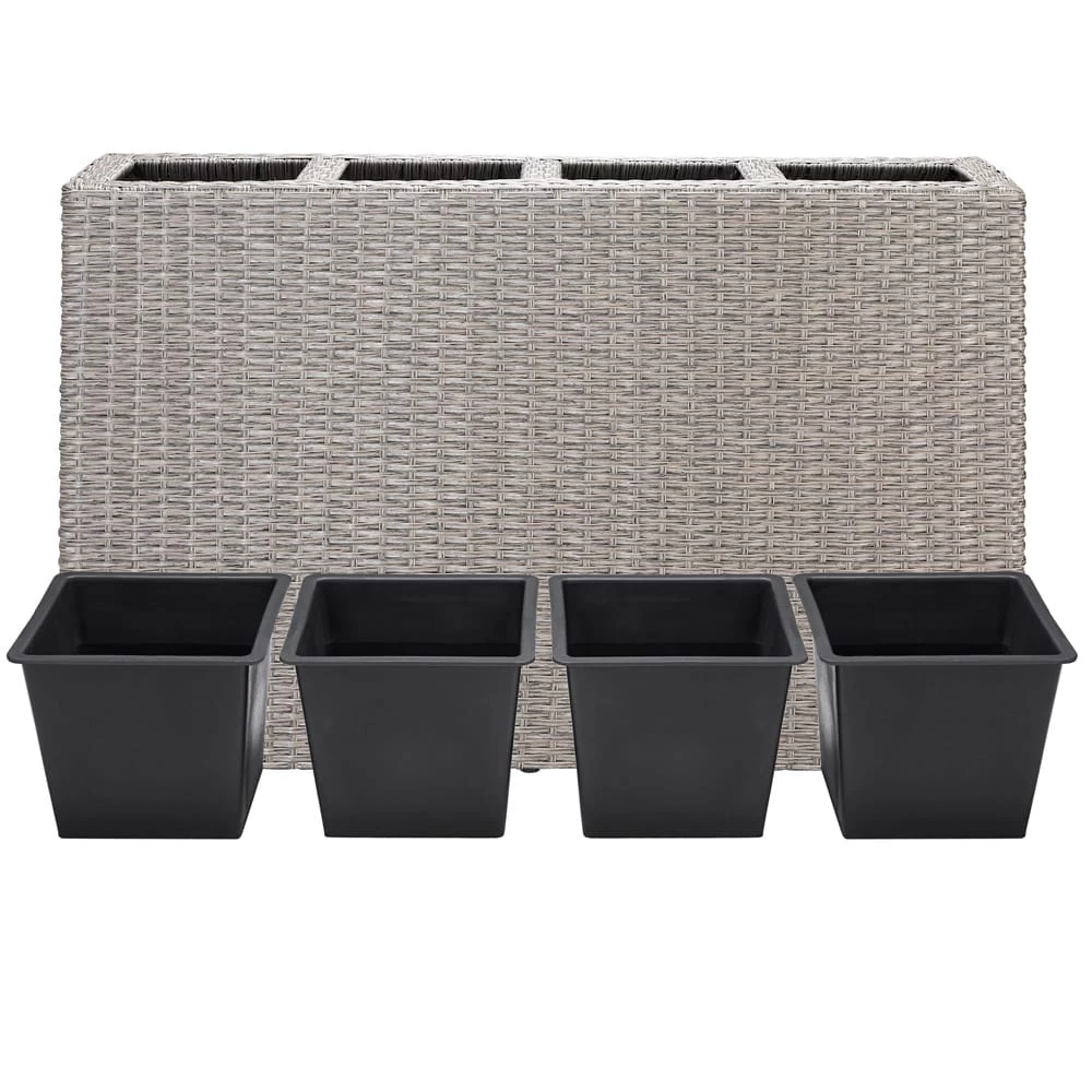 Polyrattan Blumenkasten Creme 95x27x60cm 4 Polyrattan Blumenkasten Creme 95x27x60cm – Bild 4