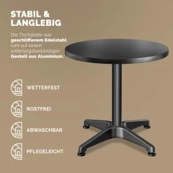 Stehtisch Schwarz Alu Ø60cm Höhenverstellbar -Garten & Außenbereich 7109b577cc2225511b7fd5dae4fcdece 05 109702 on dts amz high de 1 1