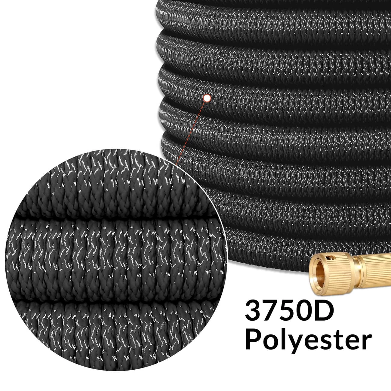 Gartenschlauch Schwarz 15m Flexibel 8 Gartenschlauch Schwarz 15m Flexibel – Bild 8