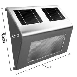 LED Solar-Wandleuchte 4er-Set Edelstahl 12 LED Solar-Wandleuchte 4er-Set Edelstahl -Garten & Außenbereich 71b4d0a763383086a40749614fae58ec de 101594d 3 1