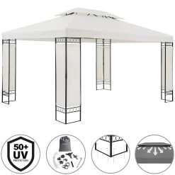 Pavillon Elda Creme XXL 3x4m -Garten & Außenbereich 71bb395779fdc3c2c2c6f4afca5b1133 de 994667g 1
