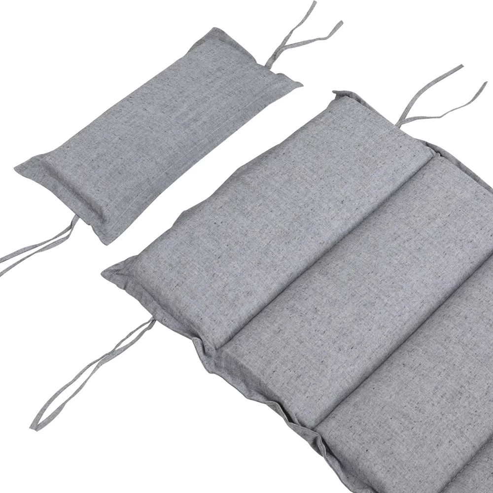 Auflage Saunaliege Grau Meliert 183x56x7cm 2 Auflage Saunaliege Grau Meliert 183x56x7cm – Bild 2