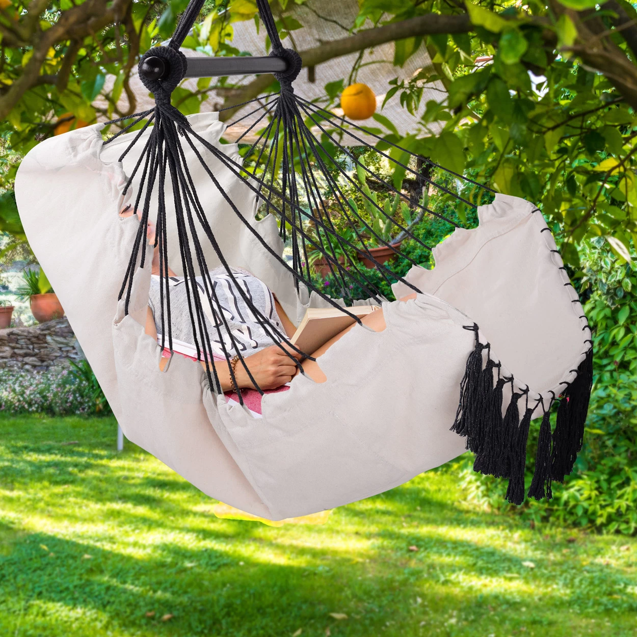 Hängesessel Creme 170x100x150cm 3 Hängesessel Creme 170x100x150cm – Bild 3