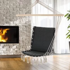 Hängestuhl Grau 55x100cm Mit Fransen -Garten & Außenbereich 77f1db3b531233d7f9f74f6b3296415f de 107499d 8 1