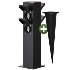 Gartensteckdose Schwarz 4er-Stecker 38x12,5x12,5cm -Garten & Außenbereich 7b222f468b6be551e98e184b93d83cd8 01 109603 on fs m amz high 1