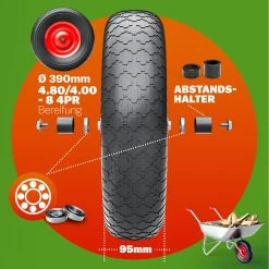 Schubkarrenrad Schwarz PU-Schaum Inkl. Achse -Garten & Außenbereich 8352a1687a250297ac49f51776def635 06 109115 on dts web low de 1