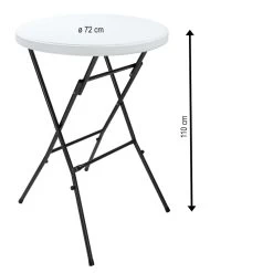 Stehtisch Weiß Kunststoff Ø75cm Klappbar -Garten & Außenbereich 83b4def8b500028202ea0a7b134e25f6 de 101585d 3 1