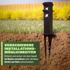 Gartensteckdose Schwarz 4er-Stecker 38x12,5x12,5cm -Garten & Außenbereich 8541655b66fe85f9345c47f3350f9223 04 109603 on amb amz high de 1
