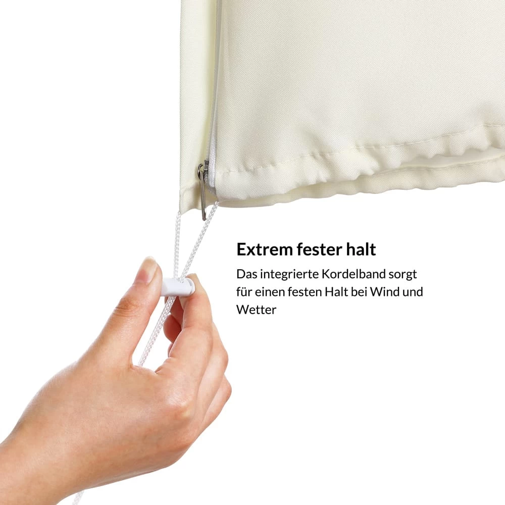 Abdeckung Ampelschirm Sonnenschirm Beige 3,5m 11 Abdeckung Ampelschirm Sonnenschirm Beige 3,5m – Bild 11