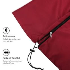 Abdeckung Ampelschirm Sonnenschirm Rot 3m -Garten & Außenbereich 89296307416e6ce81c1a82aa750bbb77 de 102711d 6 1