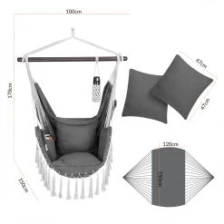 Hängesessel Anthrazit 170x100x150cm -Garten & Außenbereich 8a22decc6567f710885e5dab3dda15ba de 109252d 14 1 1
