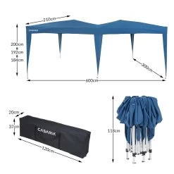 Faltpavillon Blau 3x6m UV-Schutz 50+ -Garten & Außenbereich 8bfcd26b590e8731c4a2bf6597cd2350 de 107100d 6