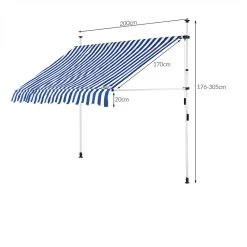 Klemmmarkise Blau/Weiß 200cm 15 Klemmmarkise Blau/Weiß 200cm -Garten & Außenbereich 8c81b15f4f15749ff891f8e6f0ef2d7e de 108271d 6 1