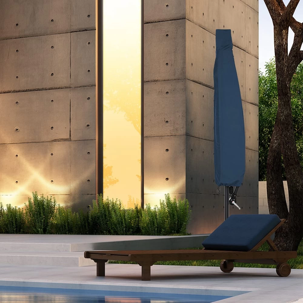 Abdeckung Ampelschirm Sonnenschirm Blau 3,5m 2 Abdeckung Ampelschirm Sonnenschirm Blau 3,5m – Bild 2