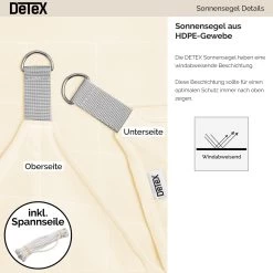Sonnensegel HDPE Dreieck Creme 3x3x3m 13 Sonnensegel HDPE Dreieck Creme 3x3x3m -Garten & Außenbereich 8f200a9f642d328fd01cf301aebcc9db de 881101d 26 1