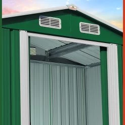 Geräteschuppen Grün Metall 257x205x177,5cm -Garten & Außenbereich 900e47c29f78906d122ccfeded91ff18 de 990742d 18 1