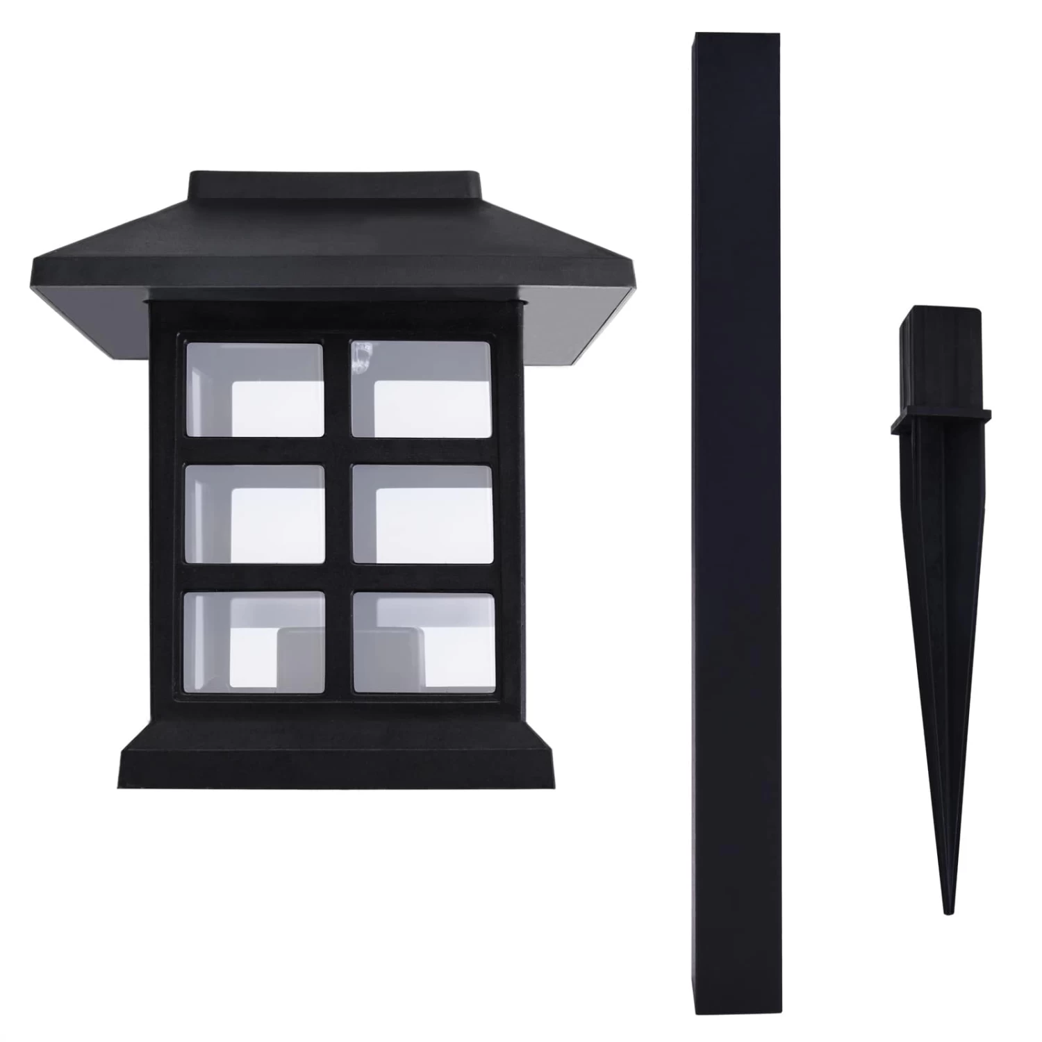 LED Solarleuchten 12er-Set Schwarz 5 LED Solarleuchten 12er-Set Schwarz – Bild 5