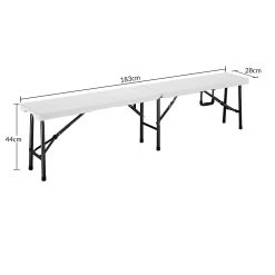 Bierbank 2er-Set Weiß Kunststoff 180cm -Garten & Außenbereich 9201483bf734d042c4dd487299b8e590 de 100047d 3 1