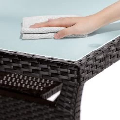 Polyrattan Gartentisch Takeo Braun 190x90x74cm Glas -Garten & Außenbereich 93e2180913b82f7748b88287f5997207 de 995693d 30 1 1