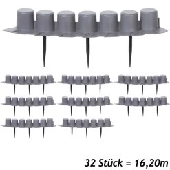 Beeteinfassung 4er-Set Grau 16,2m -Garten & Außenbereich 94521a6e97ed5de65662c6fd0a0cb0f9 a de 994473g 1