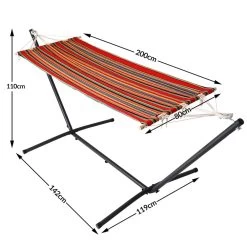 Hängematte Mit Metallgestell 200 X 80cm - Rot -Garten & Außenbereich 97161240ccd1bab398c5fd445b4fe356 de 106996d 7 1