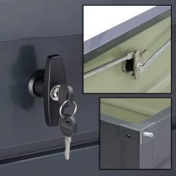 Abschließbare Auflagenbox Anthrazit 360L Metall -Garten & Außenbereich 9890878558771295729b95ee56adb6f6 de 108138d 9