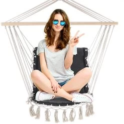 Hängestuhl Grau 55x100cm Mit Fransen -Garten & Außenbereich 9a8915bd20a083ed68c2f9f334d0858e de 107499d 7 1