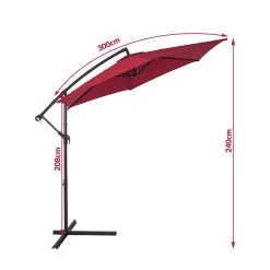 Ampelschirm Rot Alu Ø300cm UV-Schutz 50+ + Abdeckung 17 Ampelschirm Rot Alu Ø300cm UV-Schutz 50+ + Abdeckung -Garten & Außenbereich a2826d53bfd014039b6297566b1bad4d de 104079d 10 1