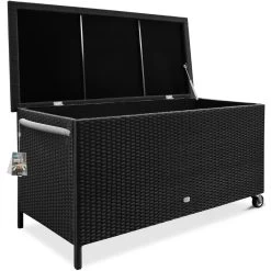 Polyrattan-Auflagenbox Schwarz 117,5x55x64,5cm Mit Rollen -Garten & Außenbereich a2bfa018b5a3f1436a3b2428c98b4ef6 a de 102171g