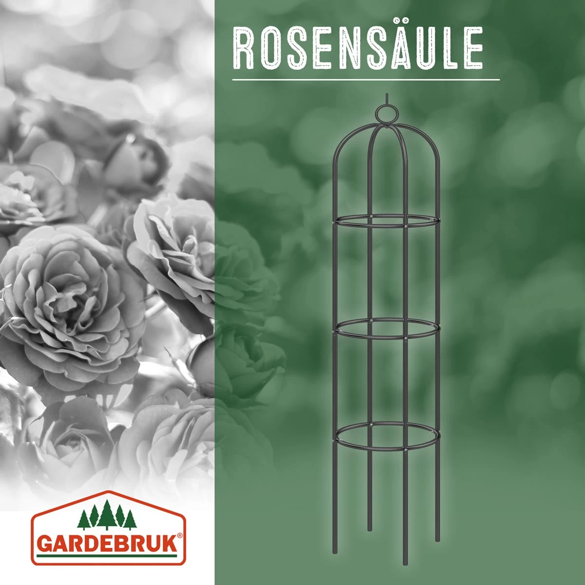 Rosensäule 2er-Set Schwarz 200x40cm 2 Rosensäule 2er-Set Schwarz 200x40cm – Bild 2