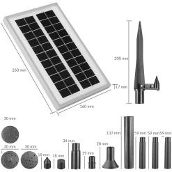 LED Solarpumpe Mit Akku Und Hochleistungs-Solar-Panel 18 LED Solarpumpe Mit Akku Und Hochleistungs-Solar-Panel -Garten & Außenbereich a661046754b63478355da6bfd9ae8587 de 102566d 7 1