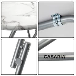 Stehtisch Weiß Marmoroptik Ø60cm Klappbar -Garten & Außenbereich a9dccad1dc13cde183f1e16f317df4ab de 107835d 8 1