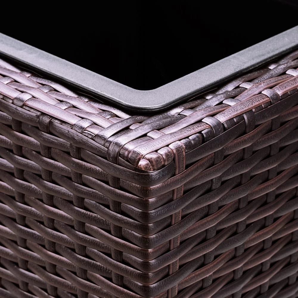 Polyrattan Blumentopf Braun 95x27x60cm 3 Polyrattan Blumentopf Braun 95x27x60cm – Bild 3