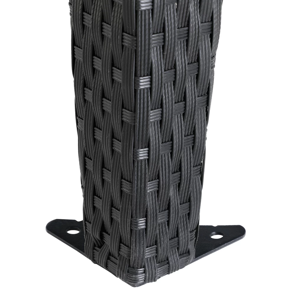 Polyrattan Pavillon Schwarz/Creme 3x3m 9 Polyrattan Pavillon Schwarz/Creme 3x3m – Bild 9