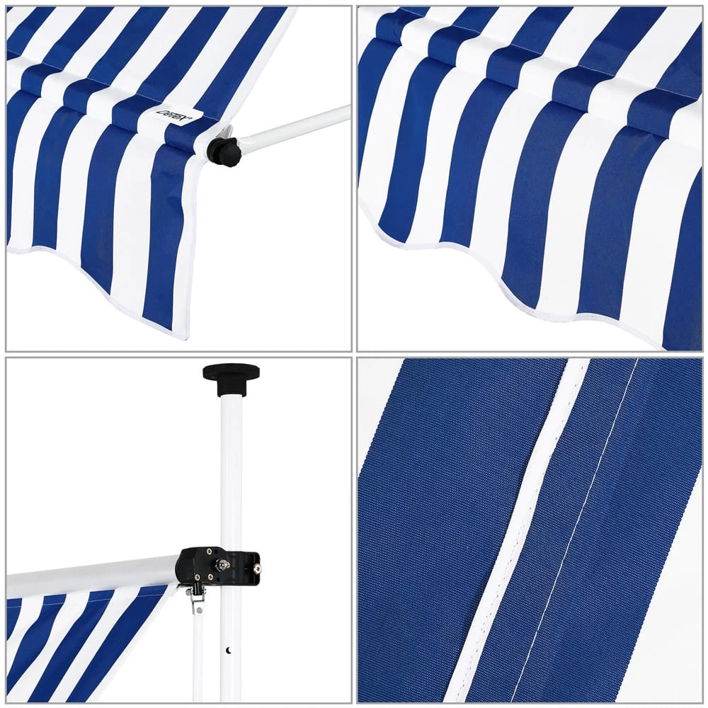 Klemmmarkise Blau/Weiß 200cm 5 Klemmmarkise Blau/Weiß 200cm – Bild 5