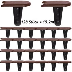 Beeteinfassung 4er-Set Braun 15,2m -Garten & Außenbereich b43b6a784a9284b65b0532b3513d9ec3 a de 994465g 1