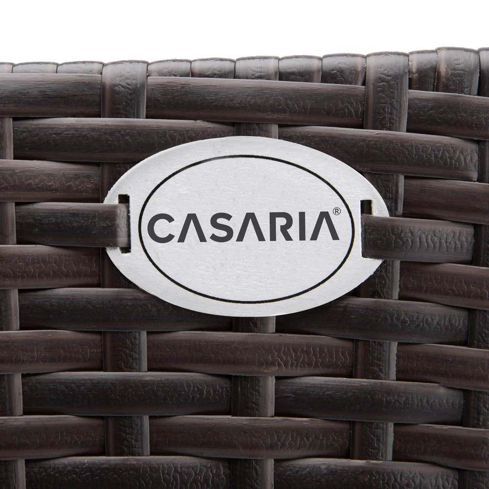 Polyrattan Blumenkasten 2er-Set Braun 6 Polyrattan Blumenkasten 2er-Set Braun – Bild 6