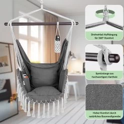 Hängesessel Anthrazit 170x100x150cm -Garten & Außenbereich b5c944d77b973901ba96462ed6d79a9e 444