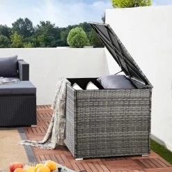 Polyrattan Auflagenbox Grau 75x75x70cm 15 Polyrattan Auflagenbox Grau 75x75x70cm -Garten & Außenbereich b68321fa425d036f99a6b56bb9f65eca de 109153d 8 1